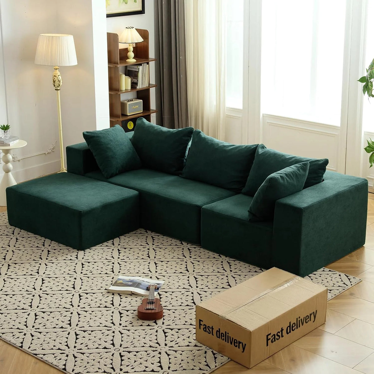 Vamcheer Modular Sectional Sofa Modern L Shaped Boneless Couch Upholstered Sectional Couches