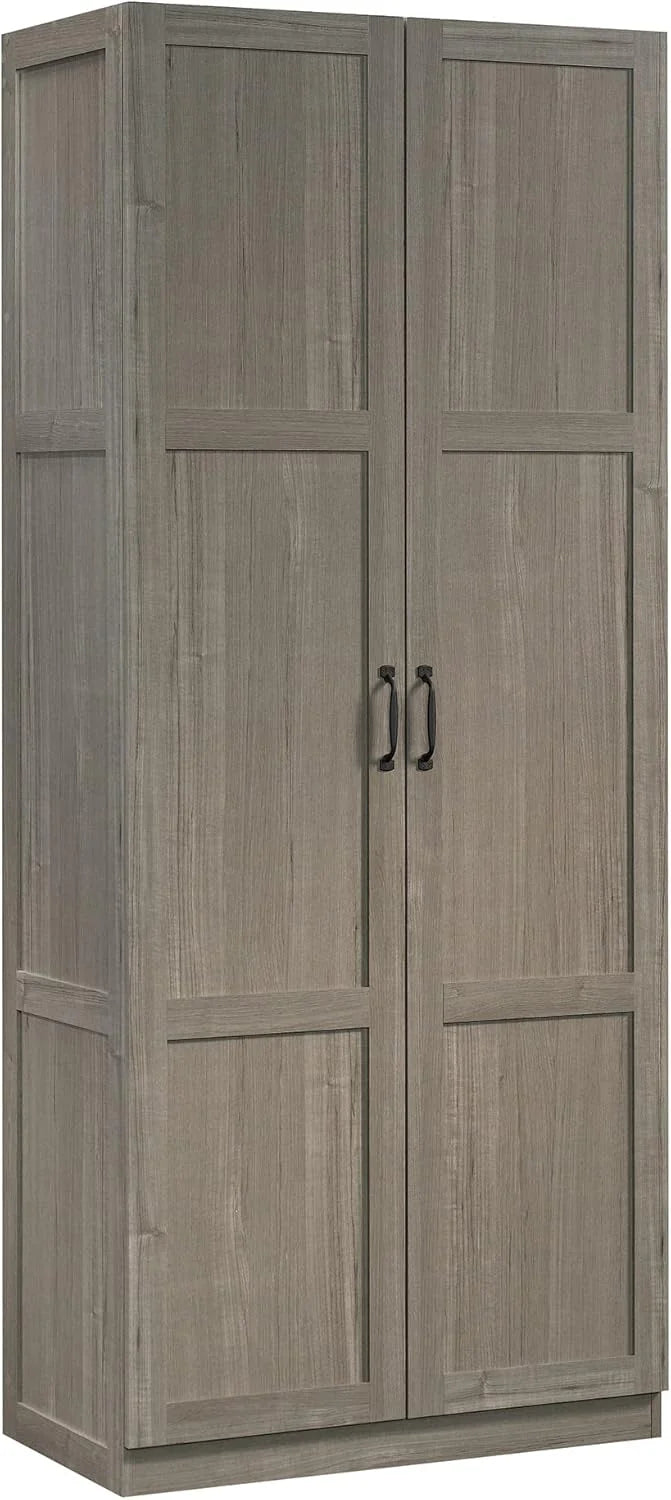 Sauder Storage Cabinet/ Pantry cabinets, 29.61 " x D: 16.02 " x H: 71.50", Cinnamon Cherry finish