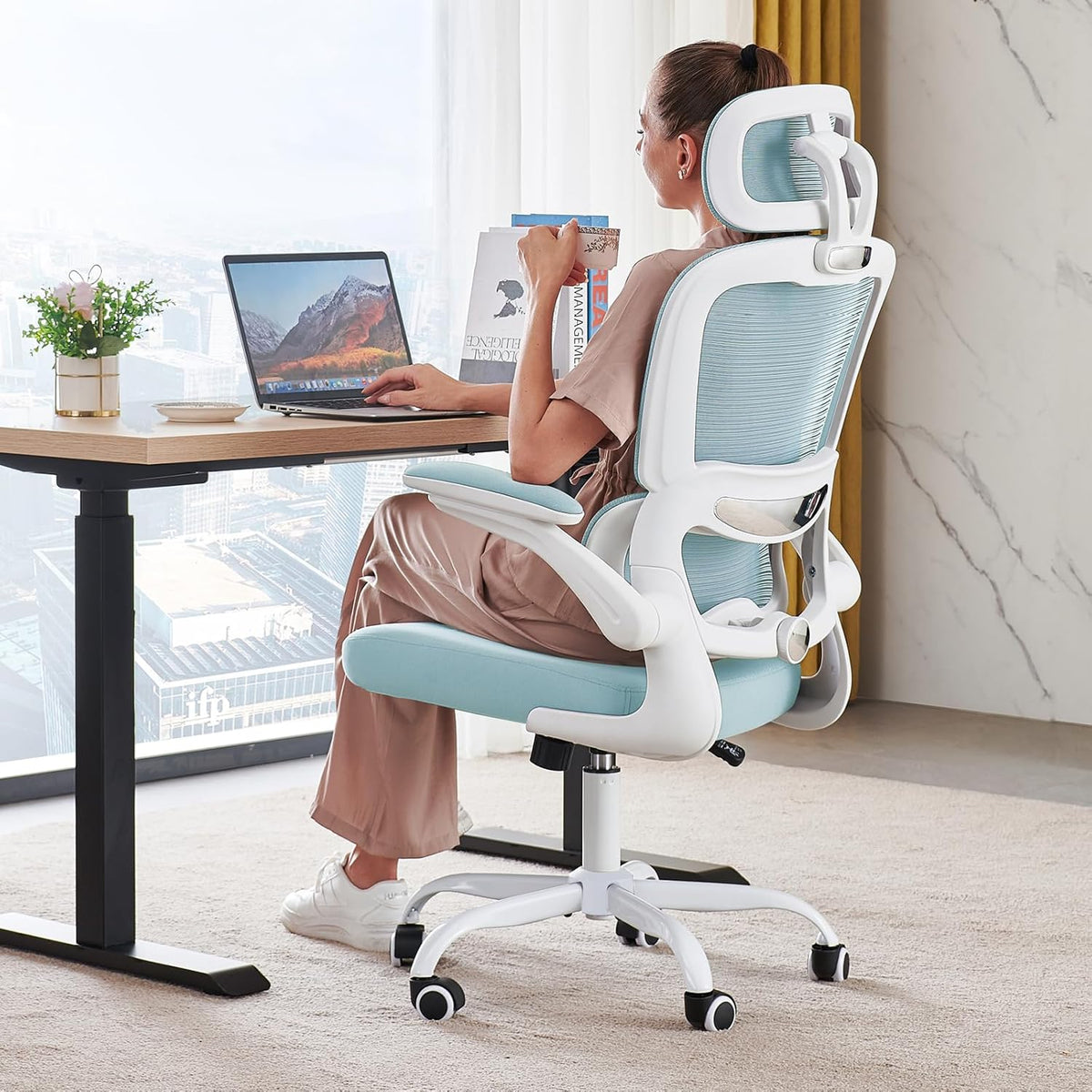 TRALT Office Chair Ergonomic Desk Chair 330 lbs Home Gaming Chair with Wheels