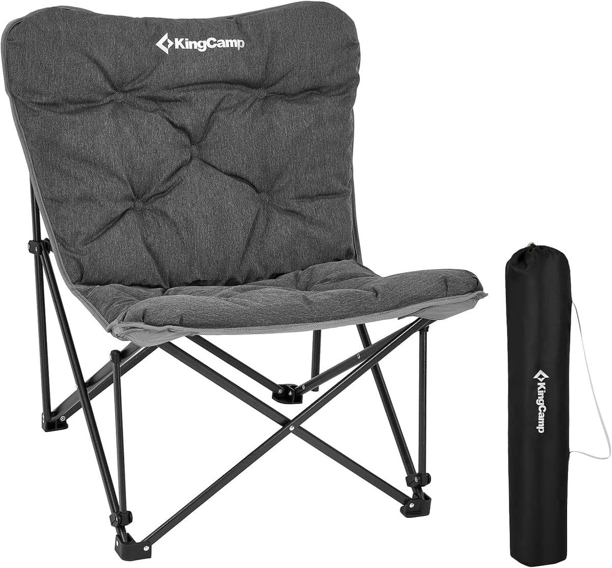 KingCamp Butterfly Chair, Oversized Thick Padded Comfy Camping Chairs Portable Folding Chair 400lbs Heavy Duty Seat with High Backrest & Carry Bag for Outdoor Indoor Patio Lawn Home Living Bed Room