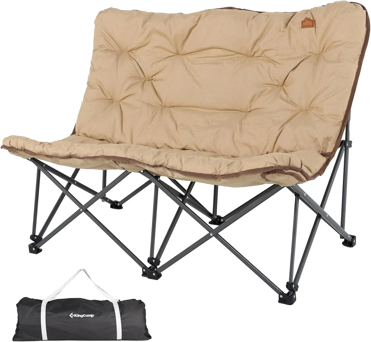 KingCamp Butterfly Chair, Oversized Thick Padded Comfy Camping Chairs Portable Folding Chair 400lbs Heavy Duty Seat with High Backrest & Carry Bag for Outdoor Indoor Patio Lawn Home Living Bed Room