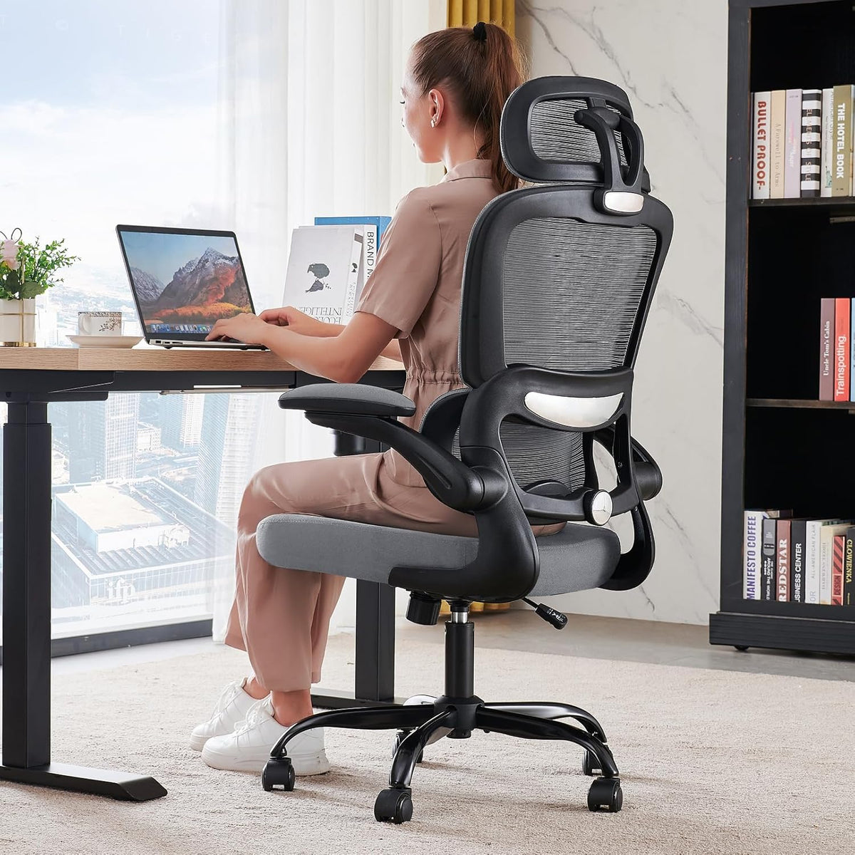 TRALT Office Chair Ergonomic Desk Chair 330 lbs Home Gaming Chair with Wheels